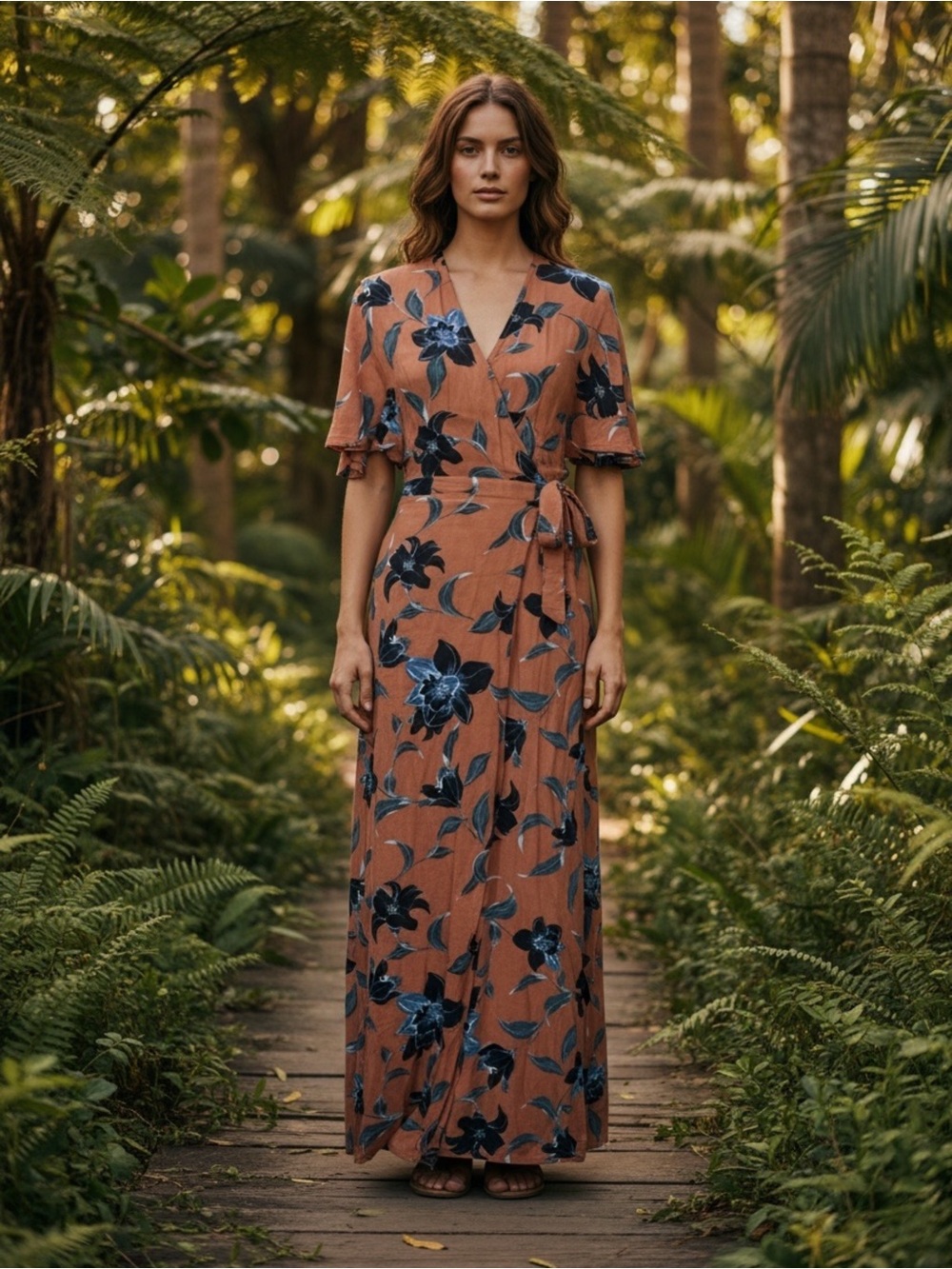 Faithfull the Brand Floral Open Back Maxi Dress